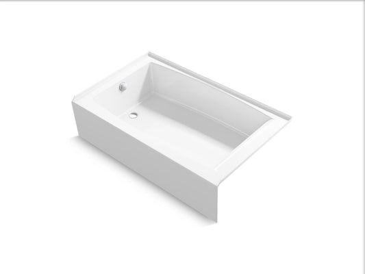 KOHLER K-26107-LA-0 Entity 60" X 36" Alcove Bath With Left Drain In White