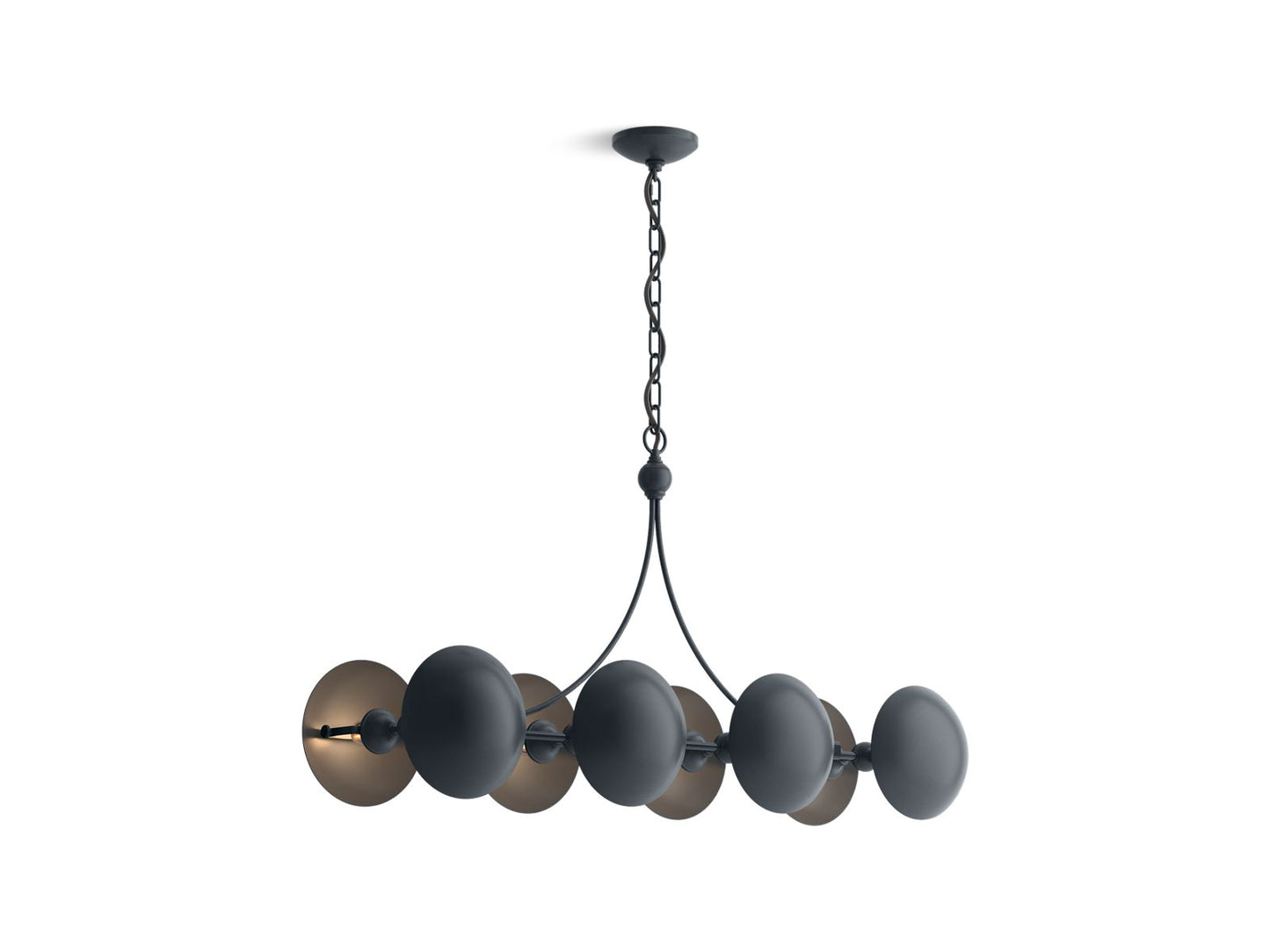 KOHLER K-27949-CH08-GNL Vorleigh 44" Linear Chandelier In Gunmetal