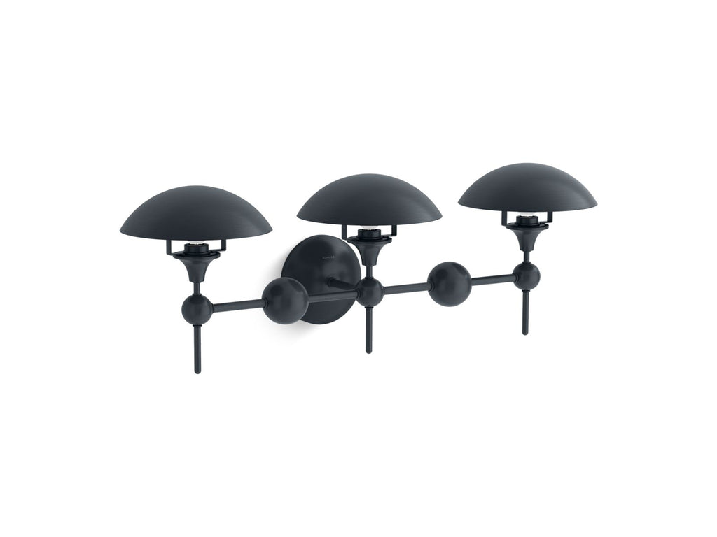 KOHLER K-27946-SC03-GNL Vorleigh Three-Light Sconce In Gunmetal
