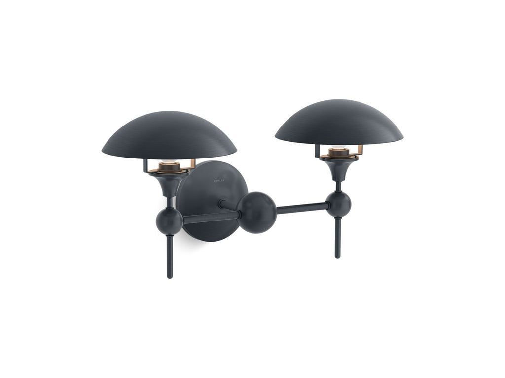 KOHLER K-27945-SC02-GNL Vorleigh Two-Light Sconce In Gunmetal
