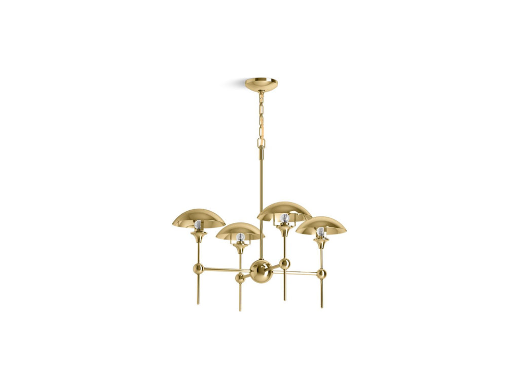 KOHLER K-27950-CH04-2PL Vorleigh 30" Chandelier In Polished Brass