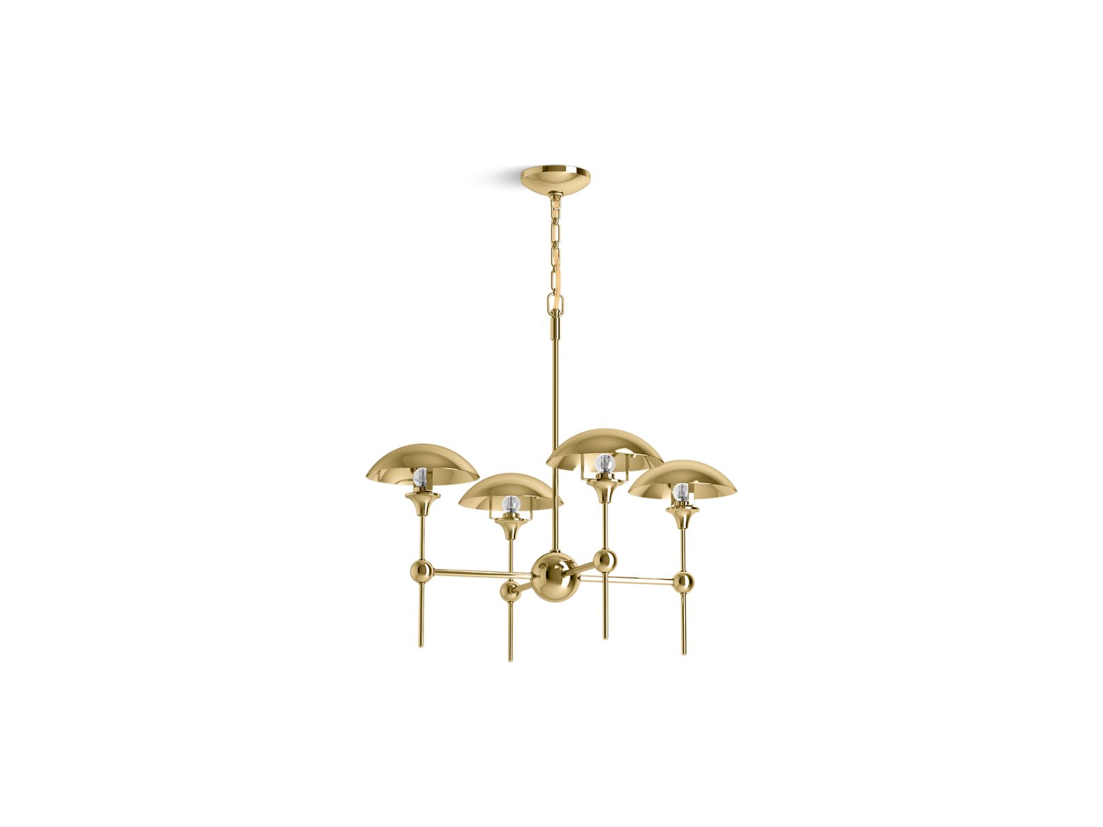 KOHLER K-27950-CH04-2PL Vorleigh 30" Chandelier In Polished Brass