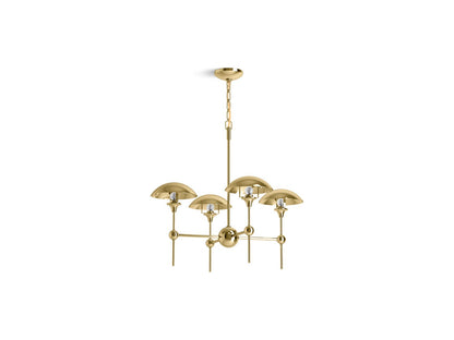 KOHLER K-27950-CH04-2PL Vorleigh 30" Chandelier In Polished Brass
