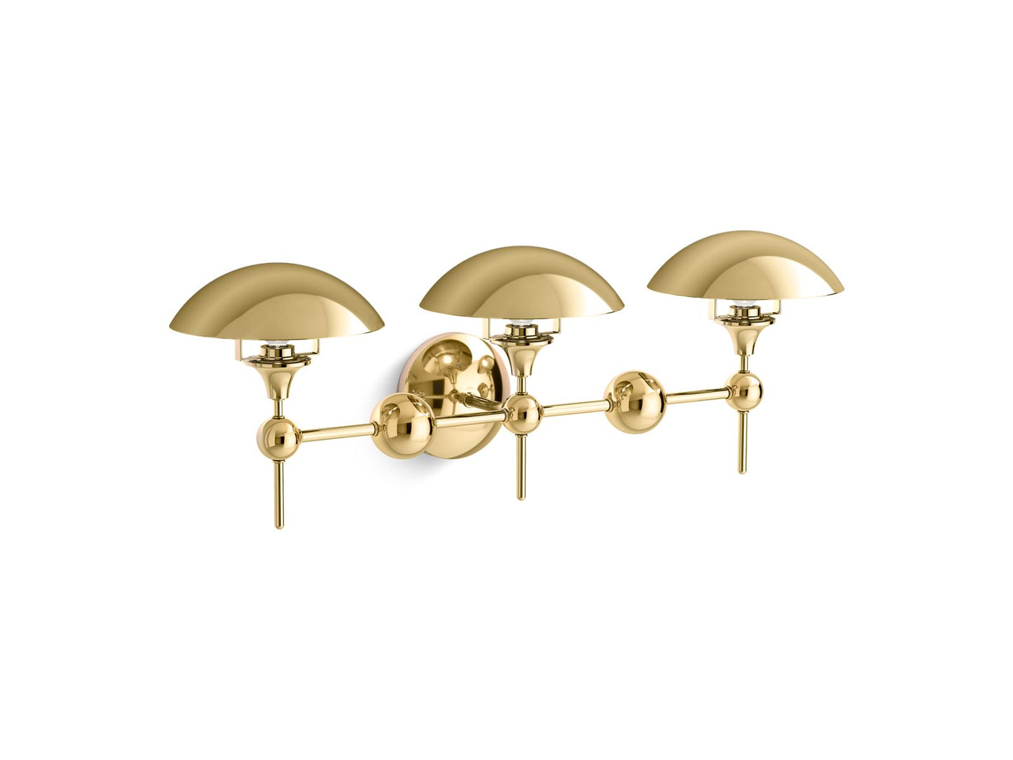 KOHLER K-27946-SC03-2PL Vorleigh Three-Light Sconce In Polished Brass