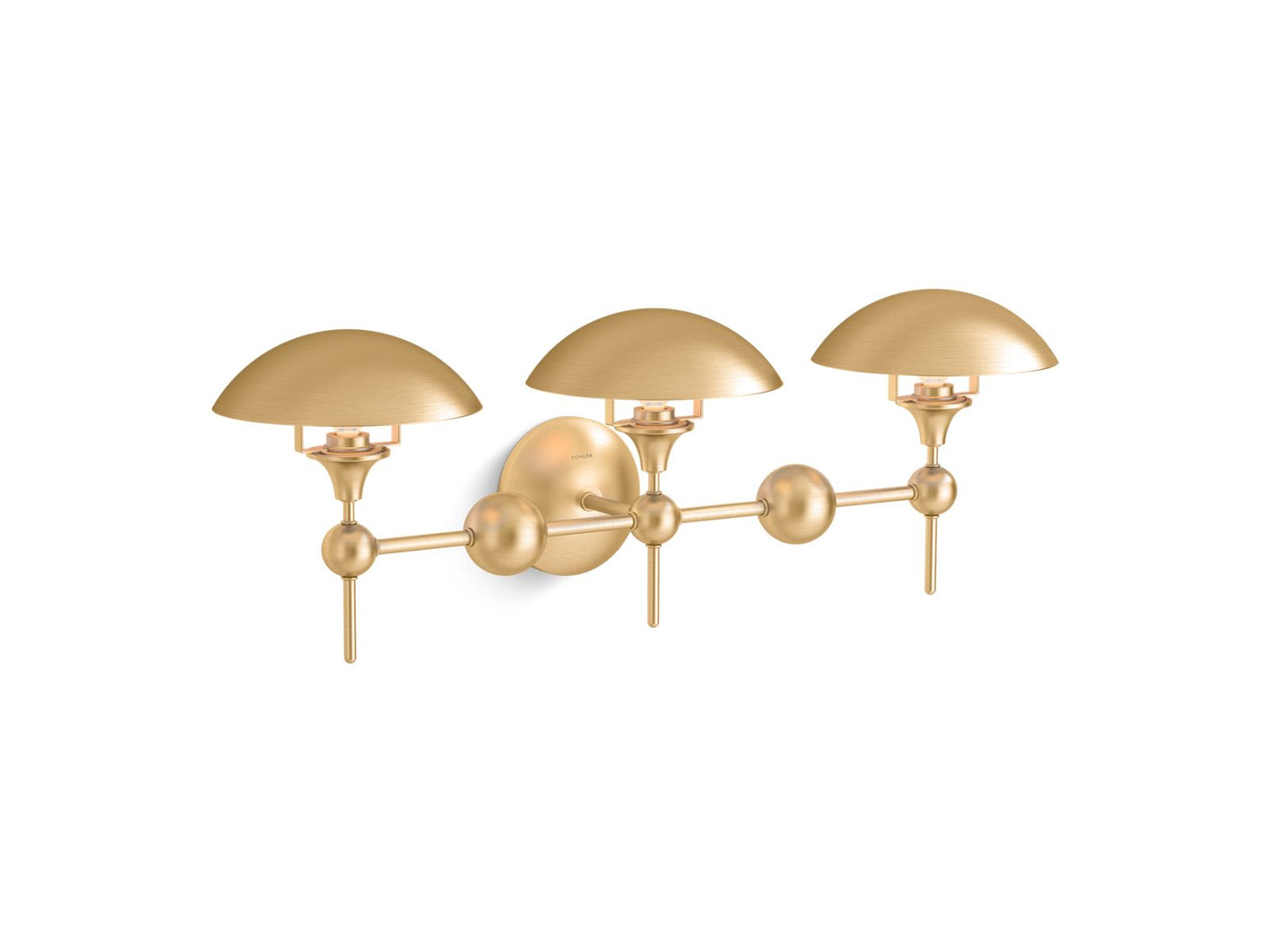 KOHLER K-27946-SC03-2GL Vorleigh Three-Light Sconce In Brushed Moderne Brass