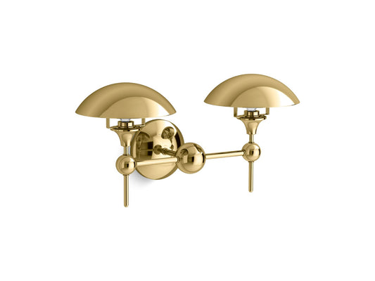 KOHLER K-27945-SC02-2PL Vorleigh Two-Light Sconce In Polished Brass