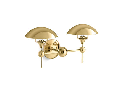 KOHLER K-27945-SC02-2PL Vorleigh Two-Light Sconce In Polished Brass