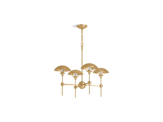 KOHLER K-27950-CH04-2GL Vorleigh 30" Chandelier In Brushed Moderne Brass