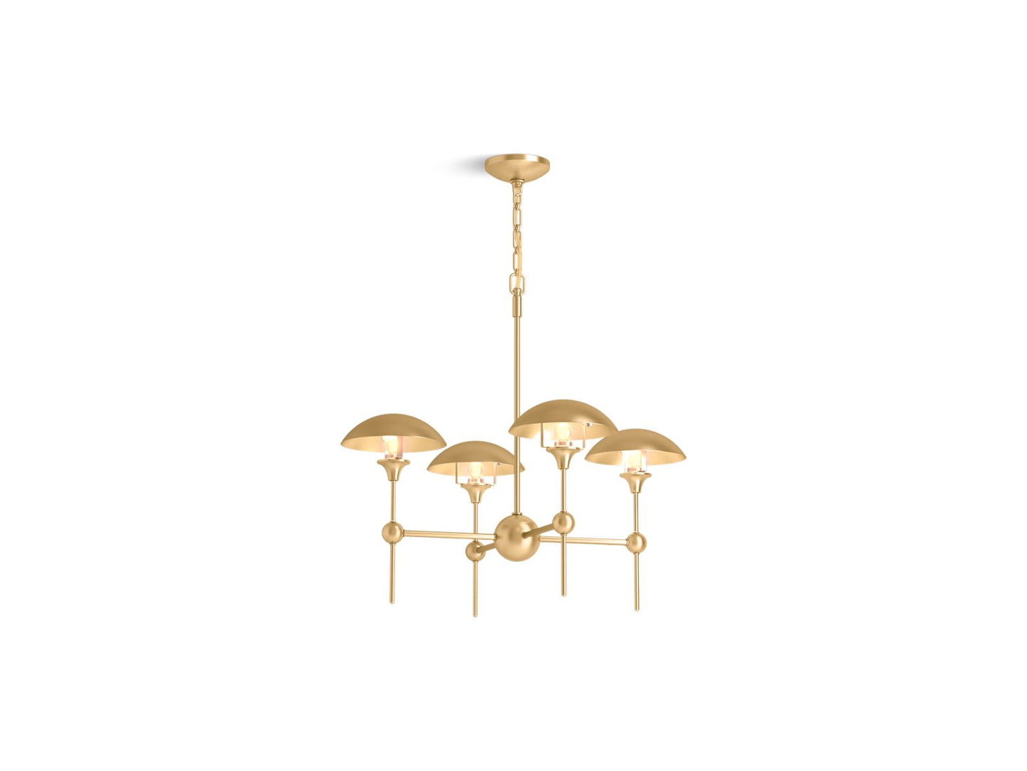 KOHLER K-27950-CH04-2GL Vorleigh 30" Chandelier In Brushed Moderne Brass