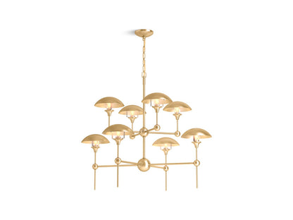 KOHLER K-27951-CH08-2GL Vorleigh 40" Chandelier In Brushed Moderne Brass