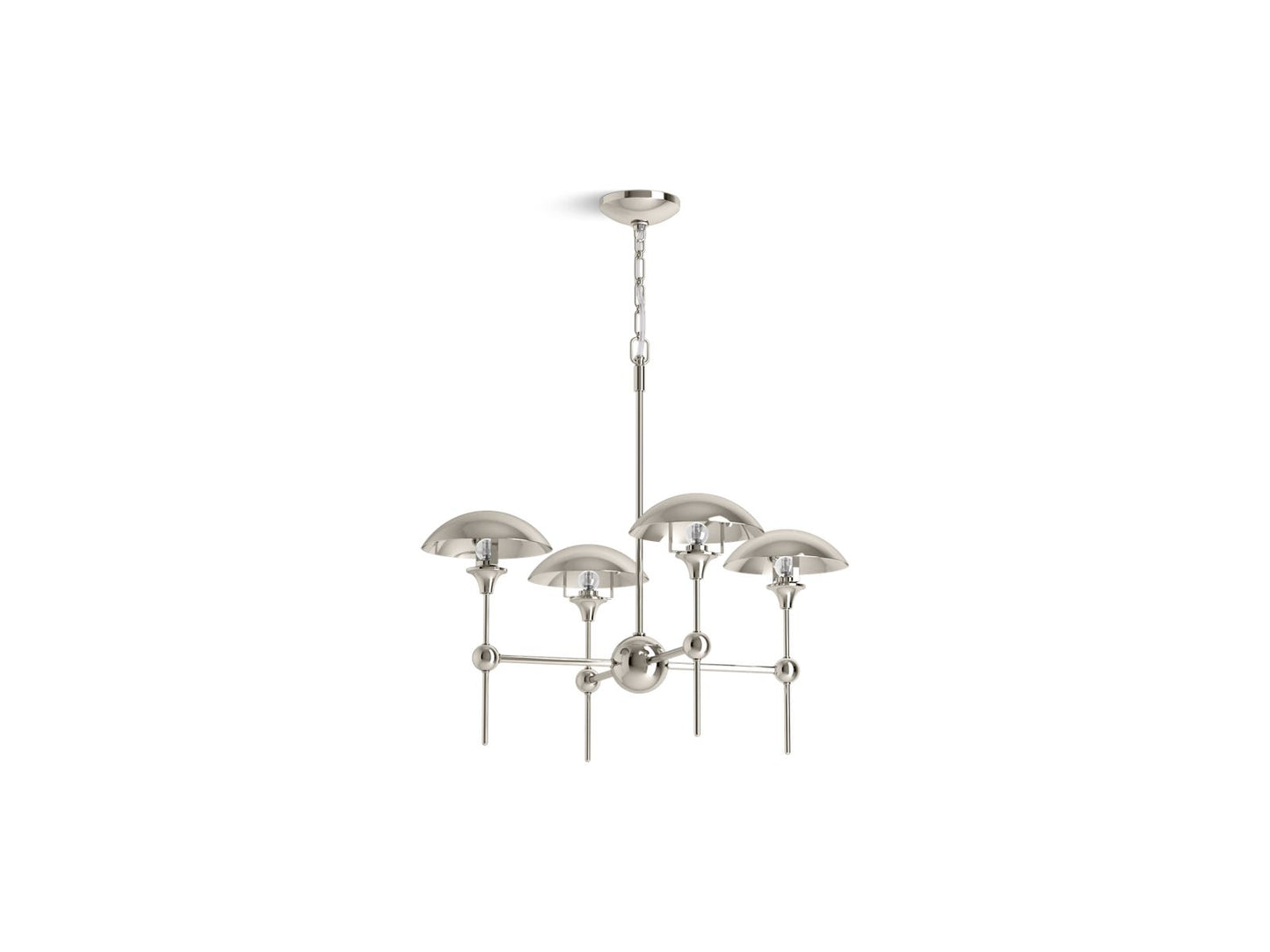 KOHLER K-27950-CH04-SNL Vorleigh 30" Chandelier In Polished Nickel