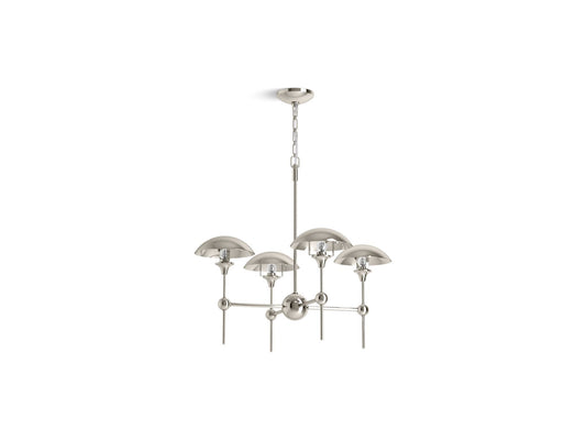 KOHLER K-27950-CH04-SNL Vorleigh 30" Chandelier In Polished Nickel