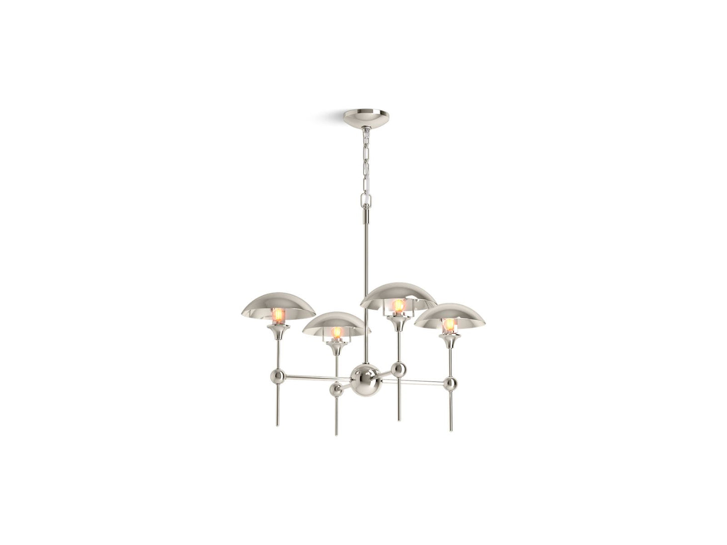 KOHLER K-27950-CH04-SNL Vorleigh 30" Chandelier In Polished Nickel