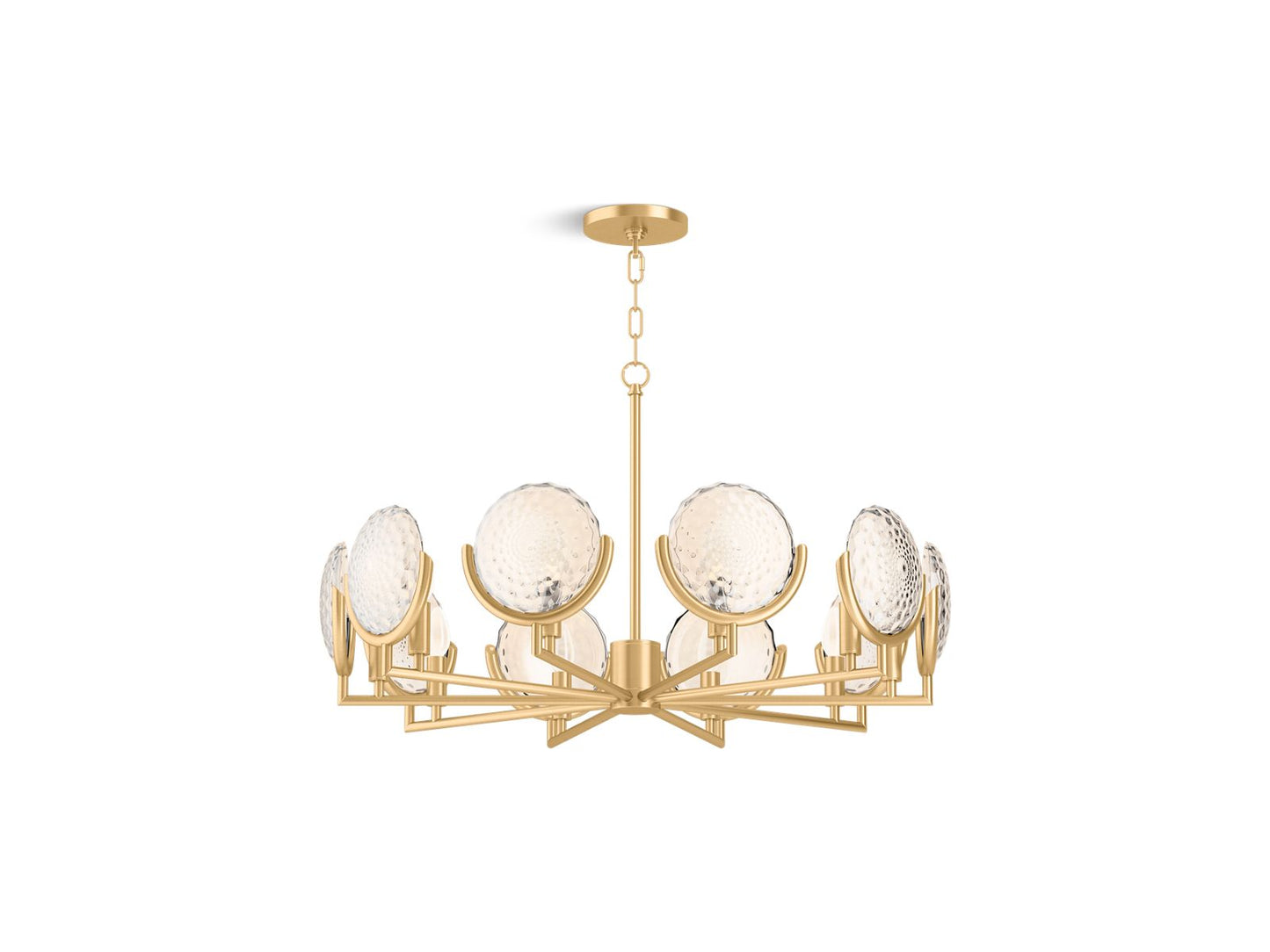 KOHLER K-29380-CH10B-2GL Arendela 29-1/2" Chandelier In Brushed Moderne Brass