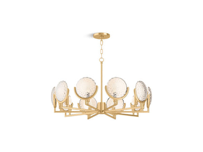 KOHLER K-29380-CH10B-2GL Arendela 29-1/2" Chandelier In Brushed Moderne Brass
