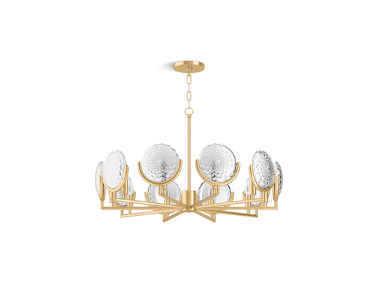 KOHLER K-29380-CH10B-2GL Arendela 29-1/2" Chandelier In Brushed Moderne Brass