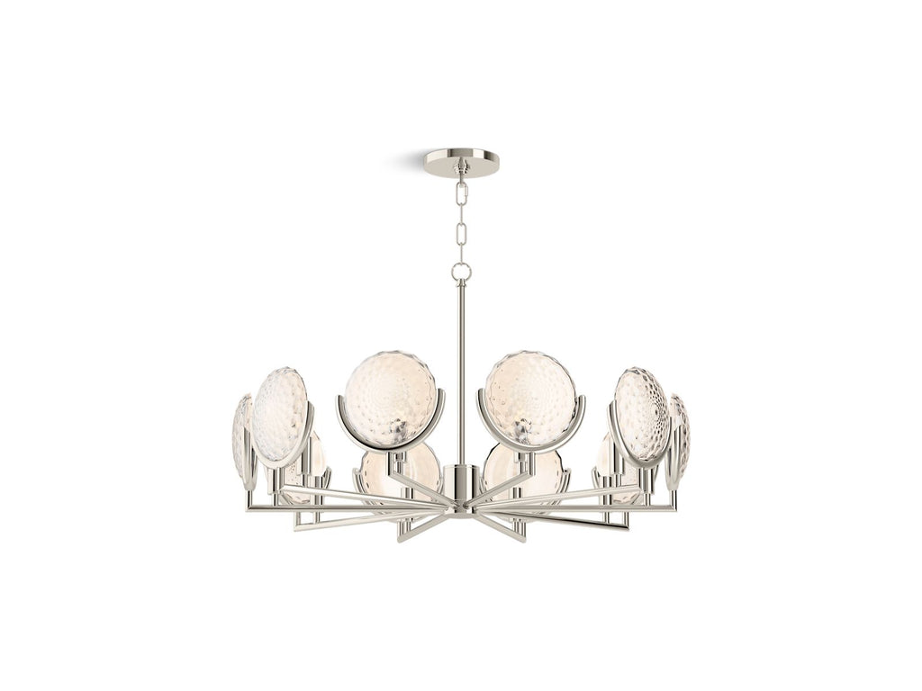 KOHLER K-29380-CH10B-SNL Arendela 29-1/2" Chandelier In Polished Nickel