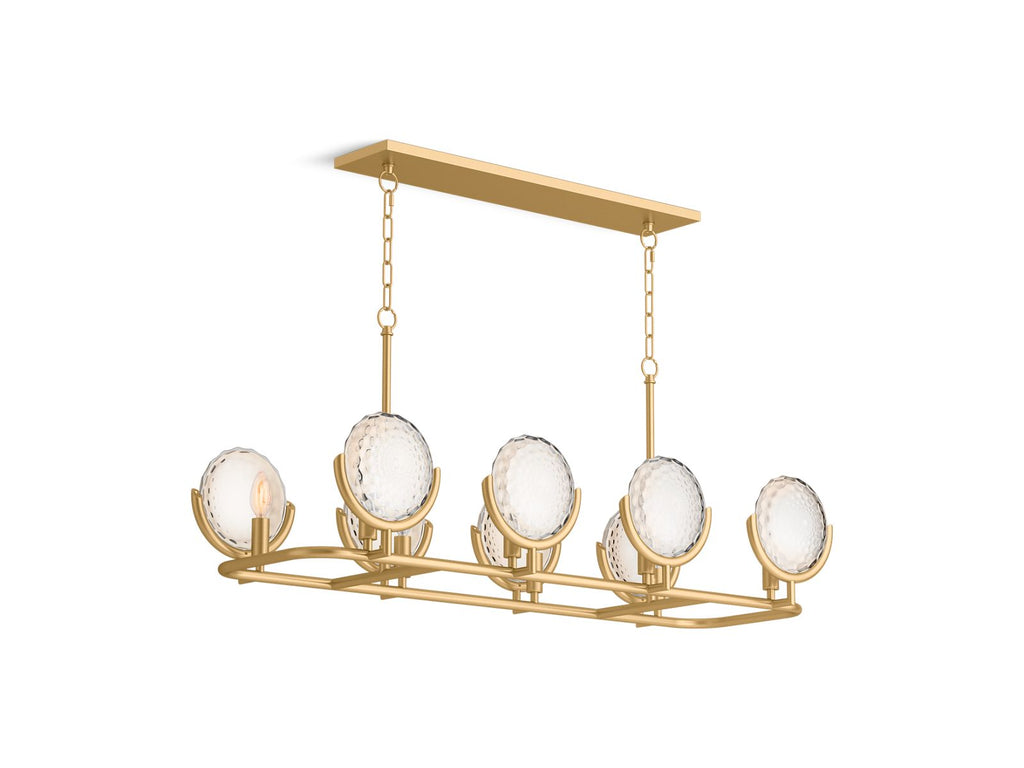 KOHLER K-29382-CH08B-2GL Arendela 38" Linear Chandelier In Brushed Moderne Brass