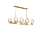 KOHLER K-29382-CH08B-2GL Arendela 38" Linear Chandelier In Brushed Moderne Brass