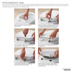 KOHLER K-24495-A-0 Border Readylatch Quiet-Close Elongated Toilet Seat With Antimicrobial Agent - White