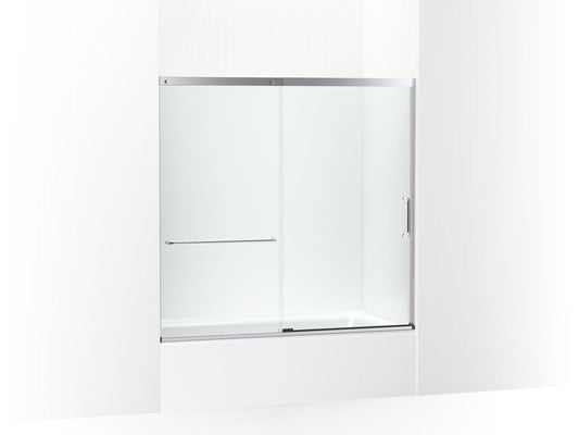 KOHLER K-707609-6L-SH Elate 56-3/4" H Sliding Bath Door With 1/4"-Thick Glass In Bright Silver