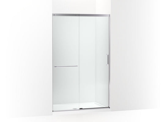 KOHLER K-707613-8L-SH Elate Sliding Shower Door, 75-1/2" H X 44-1/4 - 47-5/8" W, With Heavy 5/16" Thick Crystal Clear Glass In Bright Silver