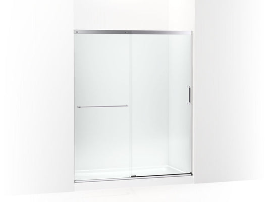 KOHLER K-707608-6L-SH Elate Sliding Shower Door, 70-1/2" H X 56-1/4 - 59-5/8" W, With 1/4" Thick Crystal Clear Glass In Bright Silver