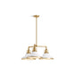 KOHLER K-32293-CH03-WGL Hauksbee 30" Chandelier In White with Gold Trim