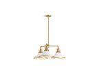 KOHLER K-32293-CH03-WGL Hauksbee 30" Chandelier In White with Gold Trim