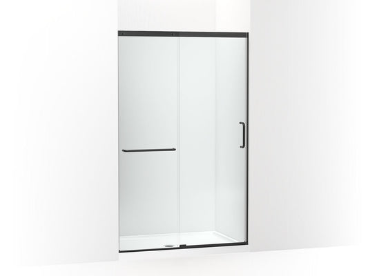 KOHLER K-707613-8L-BL Elate Sliding Shower Door, 75-1/2" H X 44-1/4 - 47-5/8" W, With Heavy 5/16" Thick Crystal Clear Glass In Matte Black