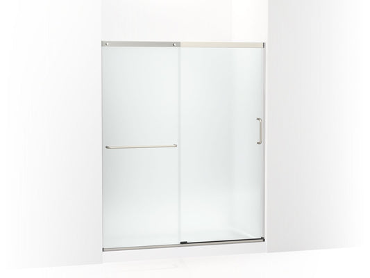 KOHLER K-707608-6D3-MX Elate Sliding Shower Door, 70-1/2" H X 56-1/4 - 59-5/8" W, With 1/4" Thick Frosted Glass In Matte Nickel