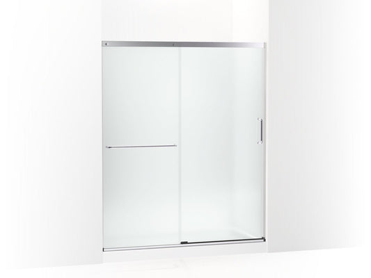 KOHLER K-707608-6D3-SH Elate Sliding Shower Door, 70-1/2" H X 56-1/4 - 59-5/8" W, With 1/4" Thick Frosted Glass In Bright Silver