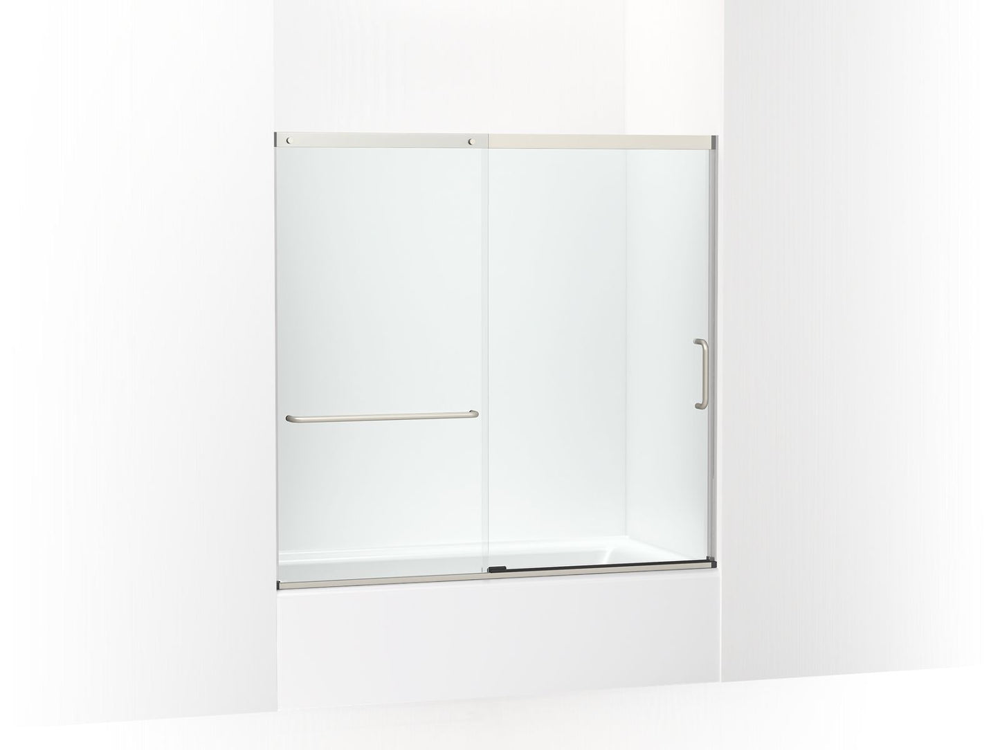 KOHLER K-707609-6L-MX Elate 56-3/4" H Sliding Bath Door With 1/4"-Thick Glass In Matte Nickel