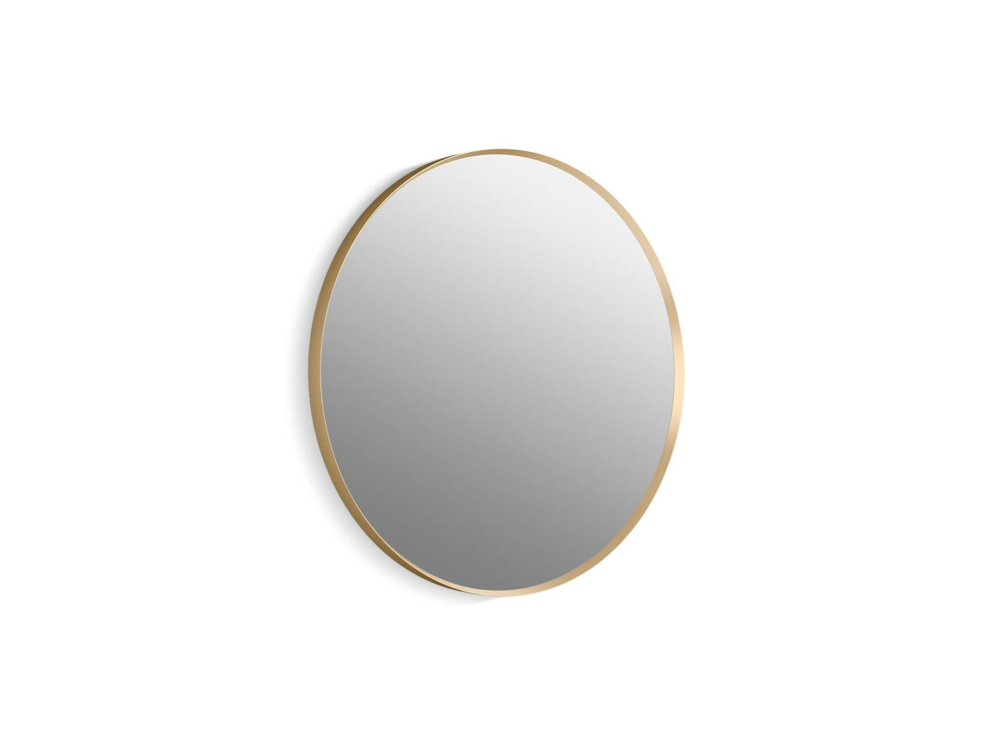 KOHLER K-26050-BGL Essential 28" Round Framed Mirror In Moderne Brushed Gold