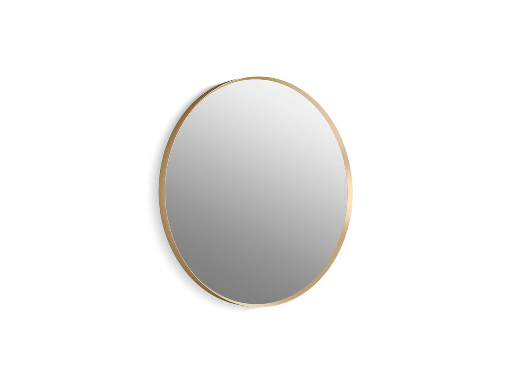 KOHLER K-26050-BGL Essential 28" Round Framed Mirror - Moderne Brushed Gold