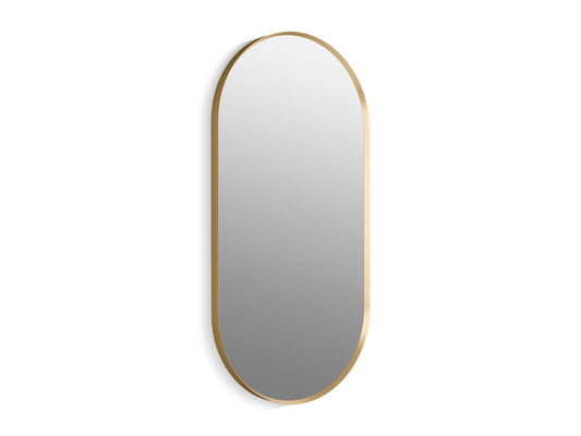 KOHLER K-26051-BGL Essential 20" x 40" capsule framed mirror - Moderne Brushed Gold