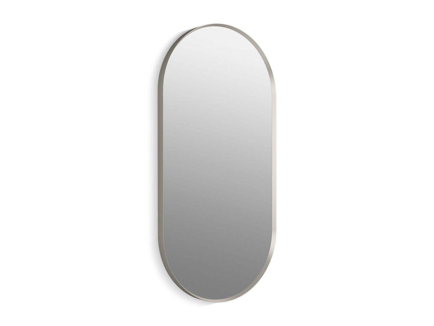 KOHLER K-26051-BNL Essential 20" x 40" capsule framed mirror - Brushed Nickel