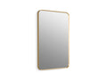 KOHLER K-26052-BGL Essential 22" X 34" Rectangular Framed Mirror - Moderne Brushed Gold