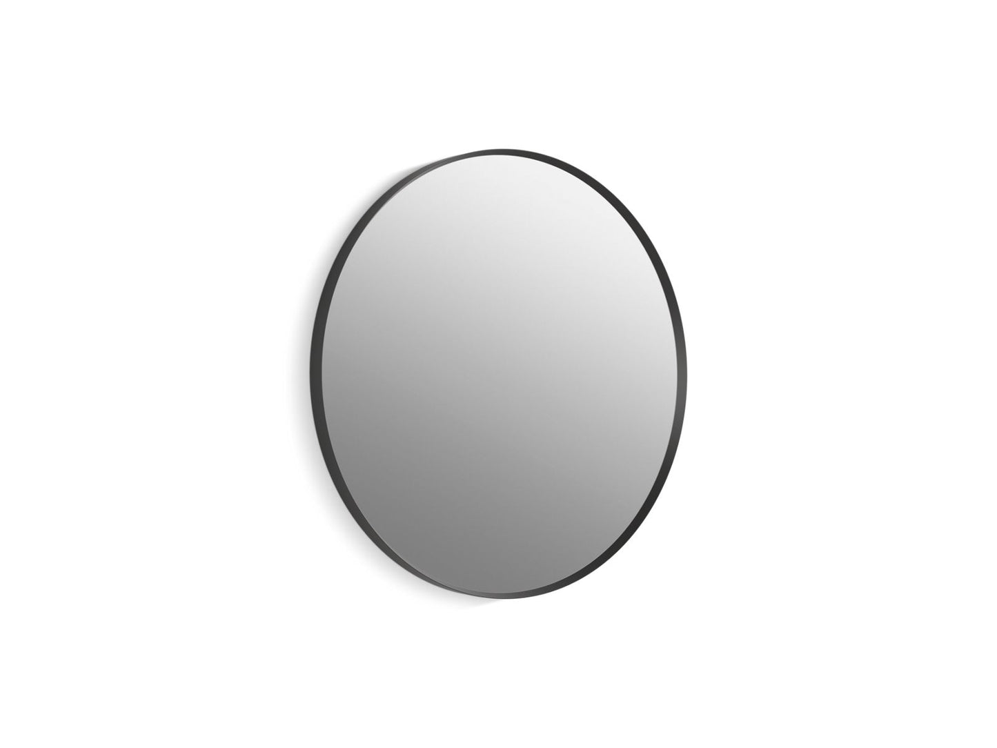 KOHLER K-26050-BLL Essential 28" Round Framed Mirror In Matte Black