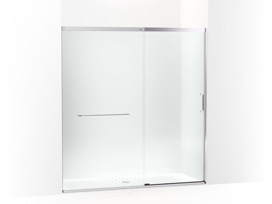 KOHLER K-707617-8L-SH Elate Sliding Shower Door, 75-1/2" H X 68-1/4 - 71-5/8" W, With Heavy 5/16" Thick Crystal Clear Glass In Bright Silver