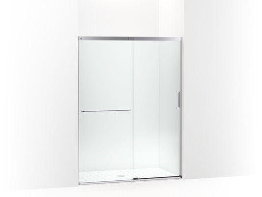 KOHLER K-707607-6L-SH Elate Sliding Shower Door, 70-1/2" H X 50-1/4 - 53-5/8" W, With 1/4" Thick Crystal Clear Glass In Bright Silver