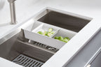 KOHLER K-80085-1PC-NA Task Smart Divide Smart Divide 33" Top-/Undermount Double-Bowl Workstation Kitchen Sink - Stainless Steel
