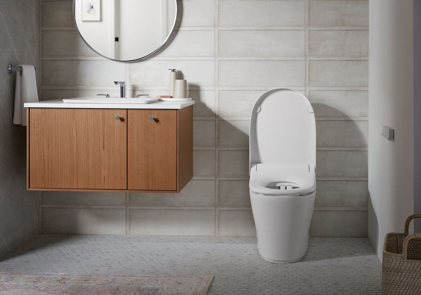 KOHLER K-29777-PA-0 Innate One-Piece Elongated Smart Toilet, Dual-Flush In White