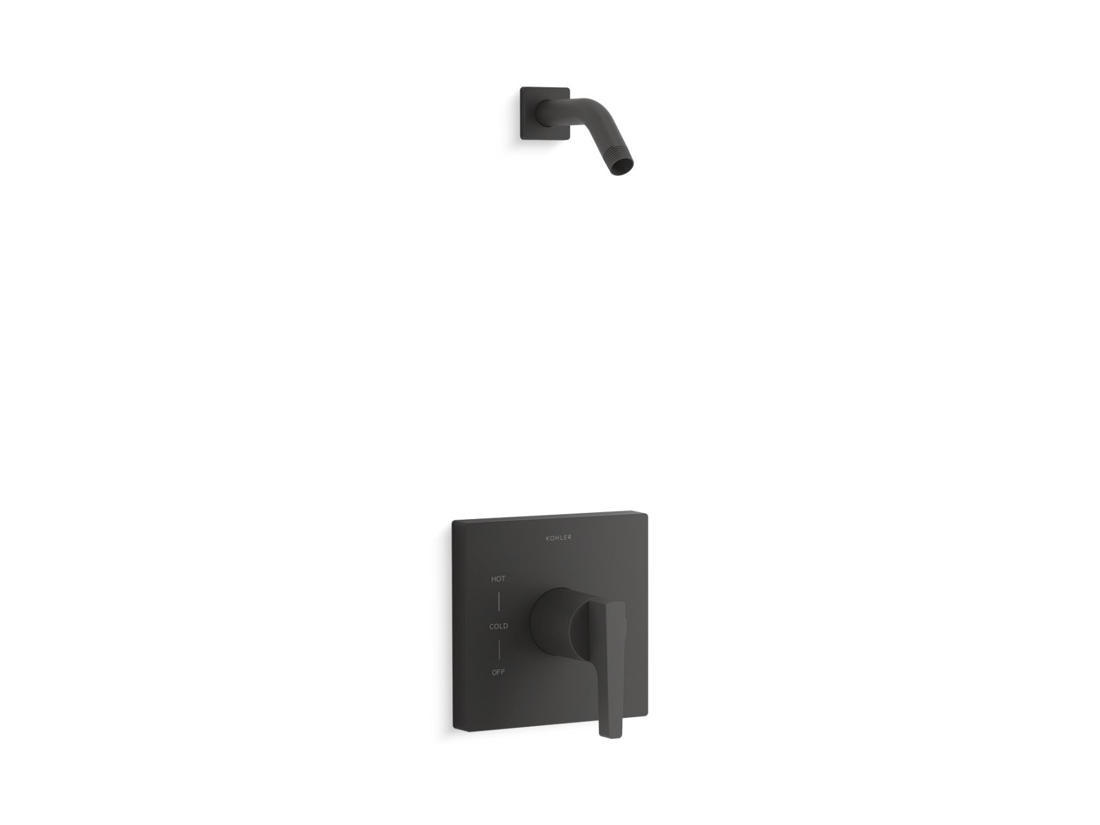 KOHLER K-TLS99764-4-BL Honesty Rite-Temp Shower Trim Kit, Without Showerhead - Matte Black