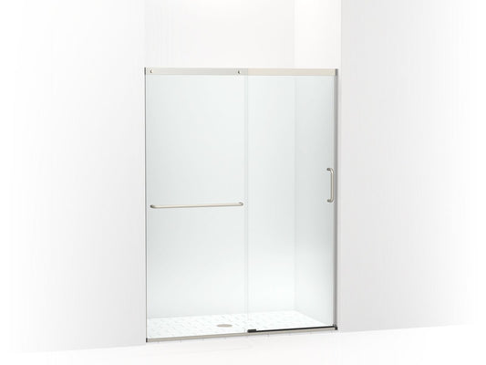 KOHLER K-707607-6L-MX Elate Sliding Shower Door, 70-1/2" H X 50-1/4 - 53-5/8" W, With 1/4" Thick Crystal Clear Glass In Matte Nickel