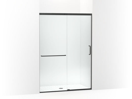 KOHLER K-707614-8L-BL Elate Sliding Shower Door, 75-1/2" H X 50-1/4 - 53-5/8" W, With Heavy 5/16" Thick Crystal Clear Glass In Matte Black