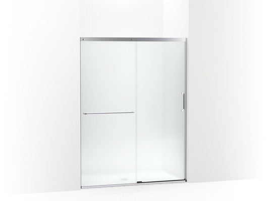 KOHLER K-707607-6D3-SH Elate Sliding Shower Door, 70-1/2" H X 50-1/4 - 53-5/8" W, With 1/4" Thick Frosted Glass In Bright Silver