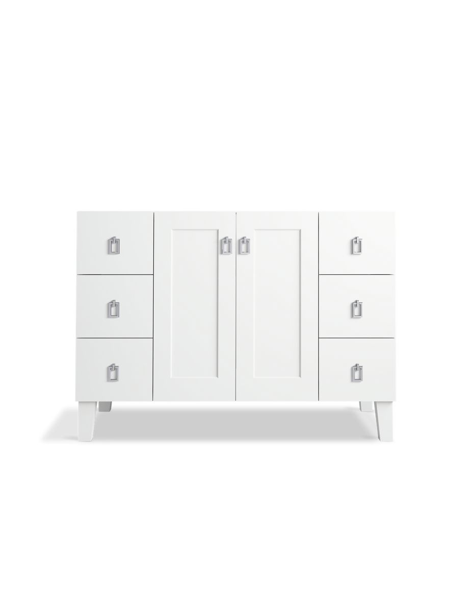 KOHLER K-99535-LG-1WA Poplin 48" Bathroom Vanity Cabinet In Linen White