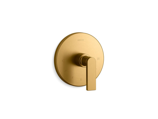 KOHLER K-T73133-4-2MB Composed Mastershower Temperature Control Valve Trim With Lever Handle In Vibrant Brushed Moderne Brass