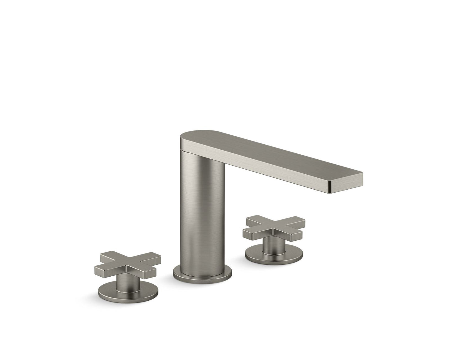 KOHLER K-73081-3-BN Composed Deck-Mount Bath Faucet With Cross Handles In Vibrant Brushed Nickel